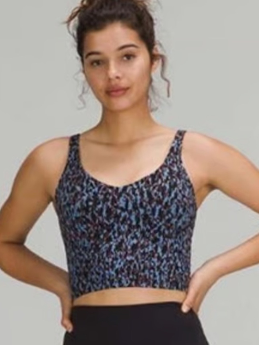 Lululemon Align Blue-Black Cropped Sports Bra